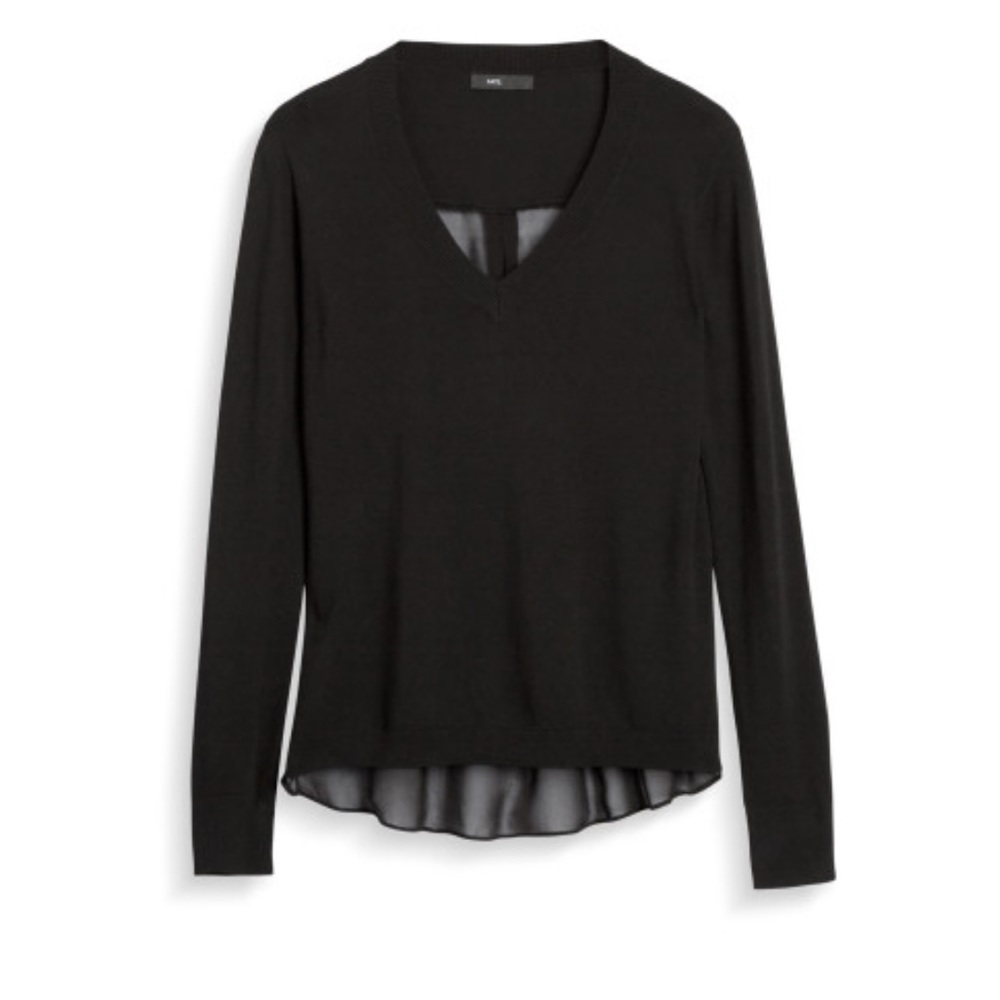 Fate Size small Joe V-neck mixed material pullover